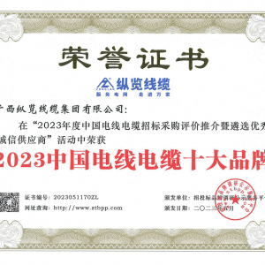 喜報(bào)！縱覽線纜集團(tuán)榮獲“2023中國(guó)電線電纜十大品牌”等多個(gè)獎(jiǎng)項(xiàng)